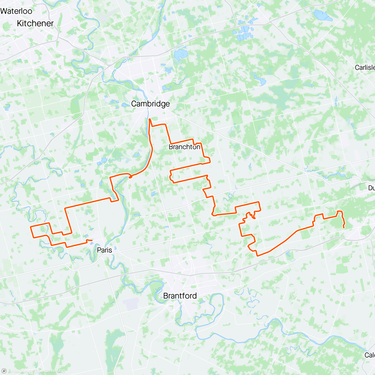 Карта физической активности (Paris to Ancaster Cento 2024 with Thomas season event#3)