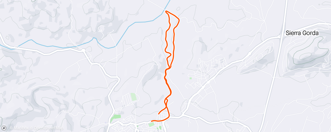 アクティビティ「Carrera de montaña vespertina」の地図