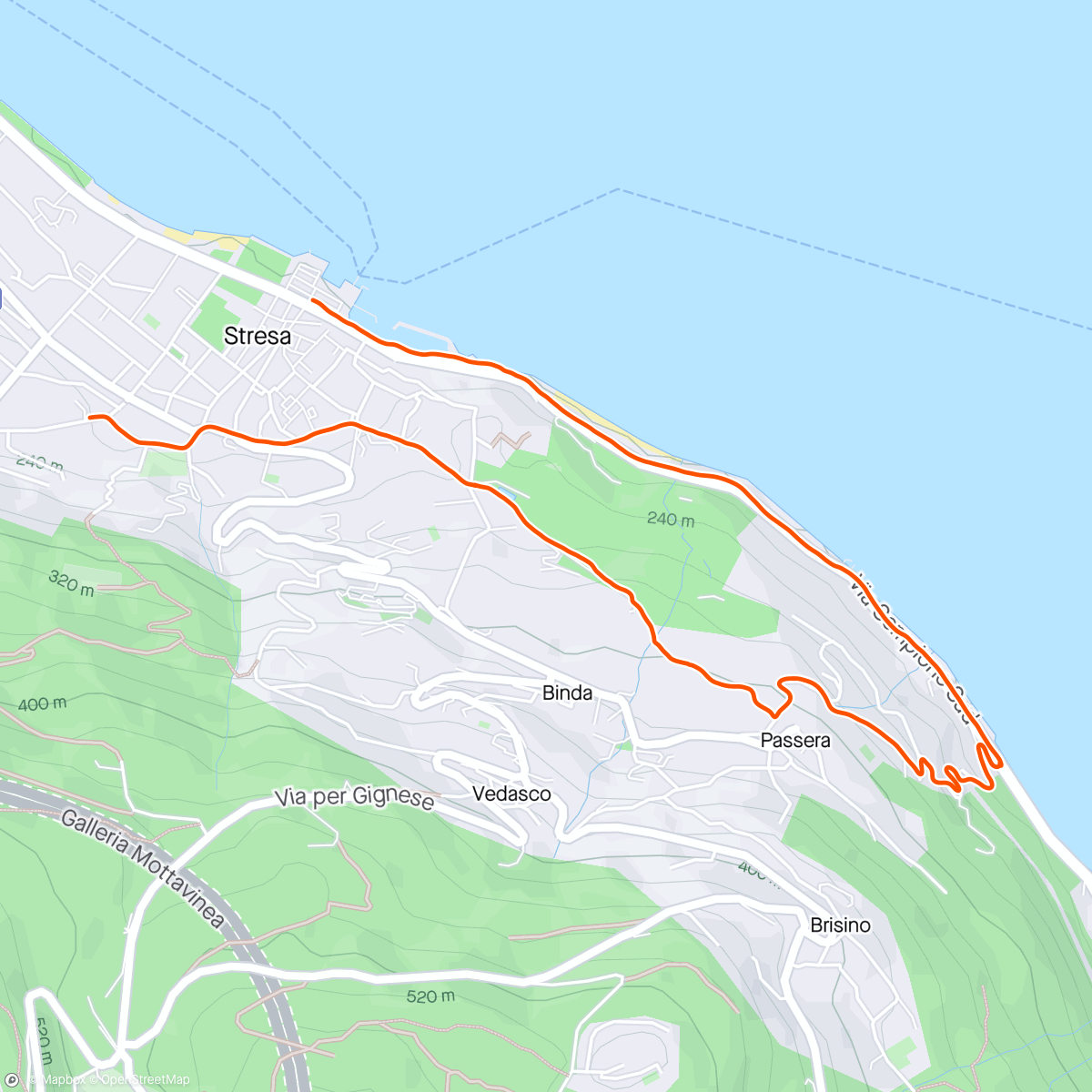 Map of the activity, No Minore a Lago Maggiore
