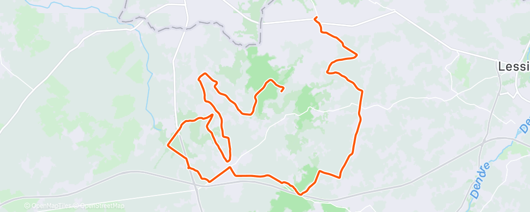 Map of the activity, Sortie velo bloc de 8min 60km / 1000d+