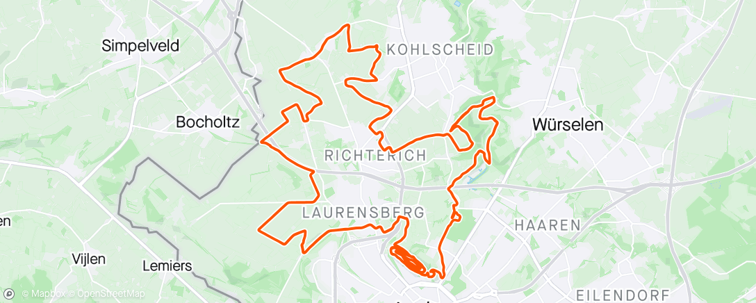 Map of the activity, 3Rides UCI world series gravel Aachen