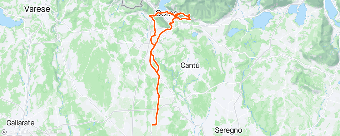 Map of the activity, Civiglio - Como - Valfresca