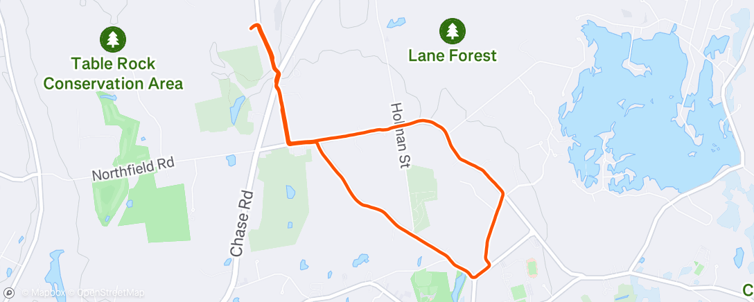 Map of the activity, Evening Run
