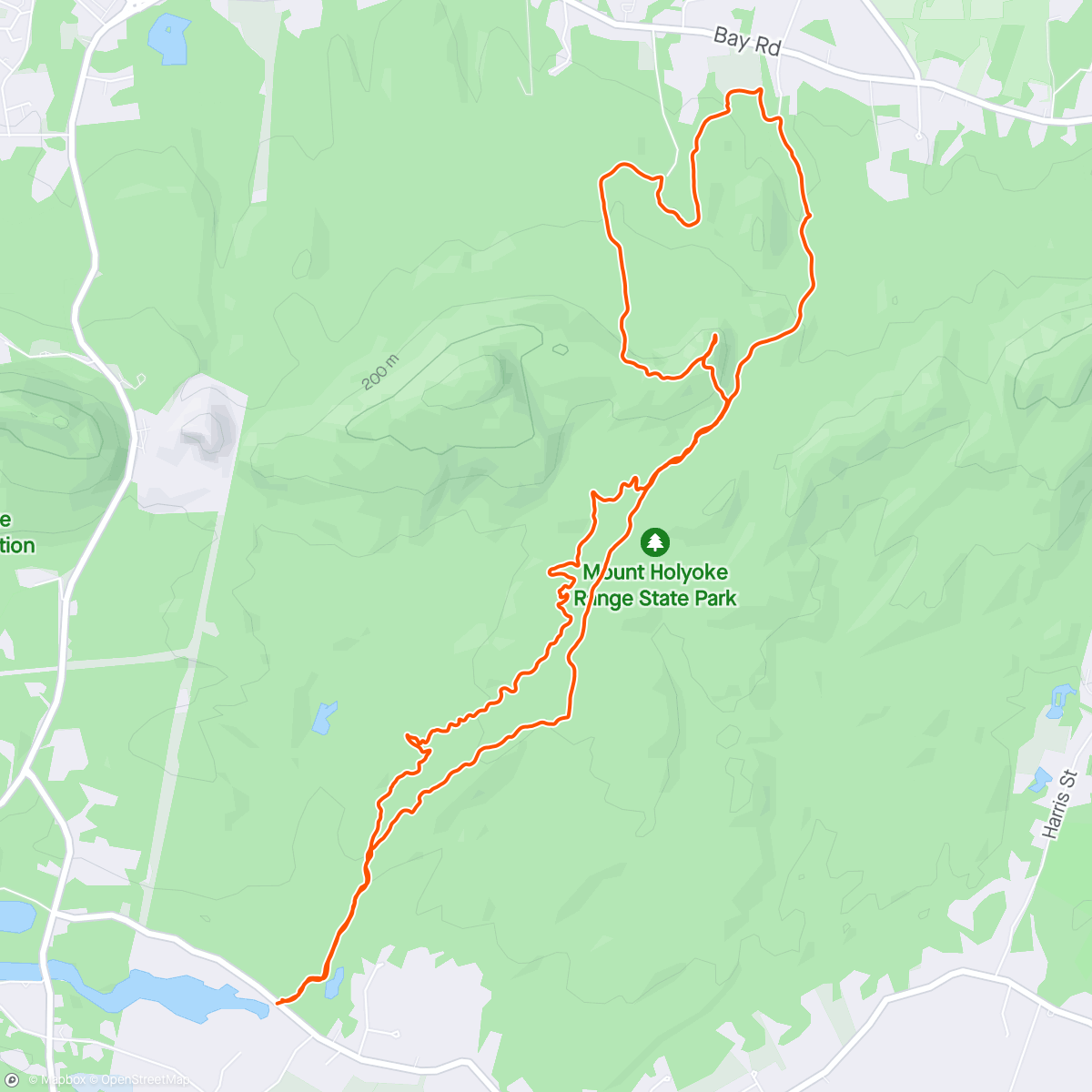 Map of the activity, Tuesday Morning Cycle