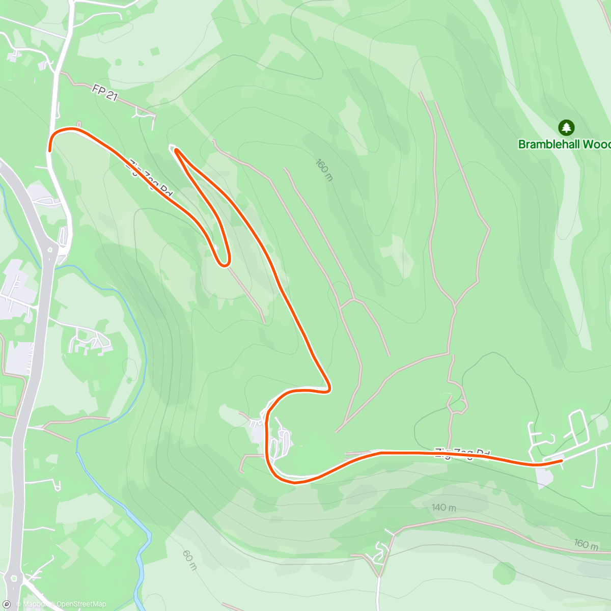 Map of the activity, Wattbike Box Hill