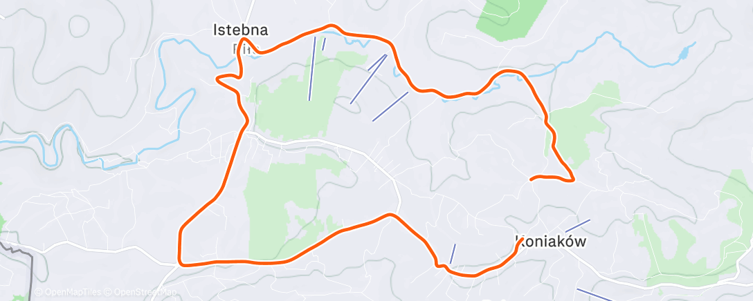 Map of the activity, Lunch Run