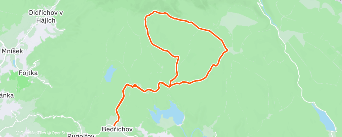 Map of the activity, Lunch Nordic Ski