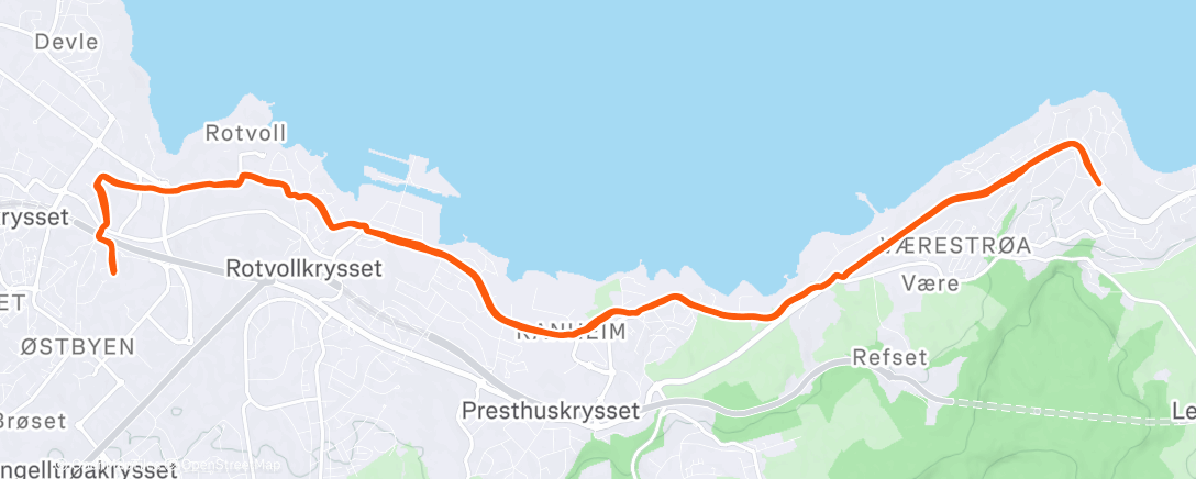 Map of the activity, Lunch Run