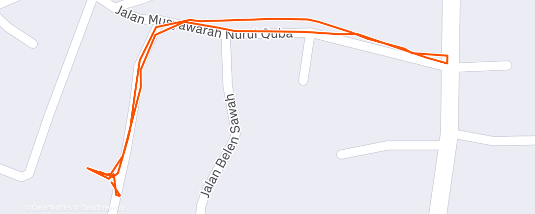 Map of the activity, Afternoon Walk