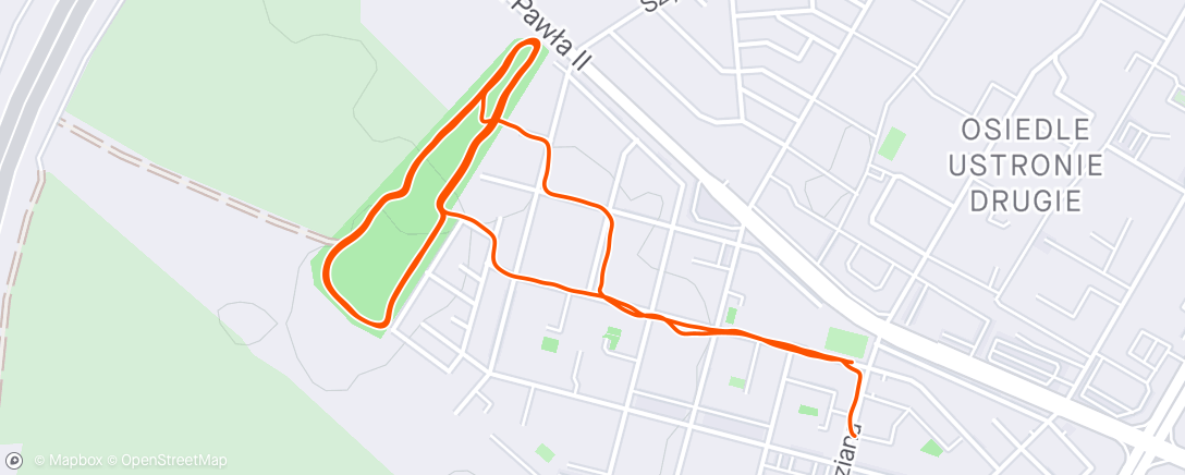 Map of the activity, Evening Run