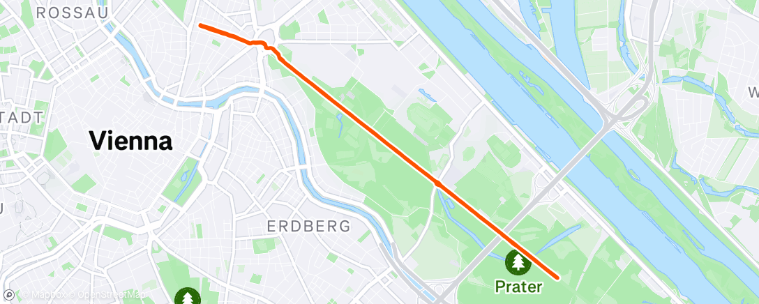 Map of the activity, Lauf am Morgen