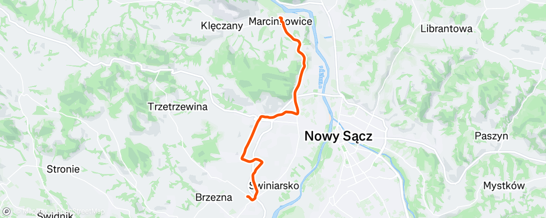 Map of the activity, Morning Mountain Bike Ride