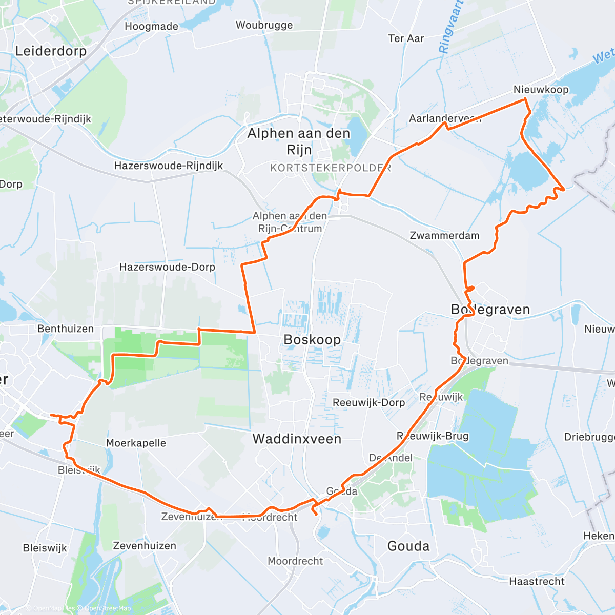 Map of the activity, Woon->Werk->12GO->Woon