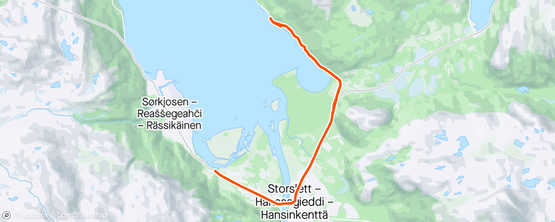 Map of the activity, Nordkjosen i vind