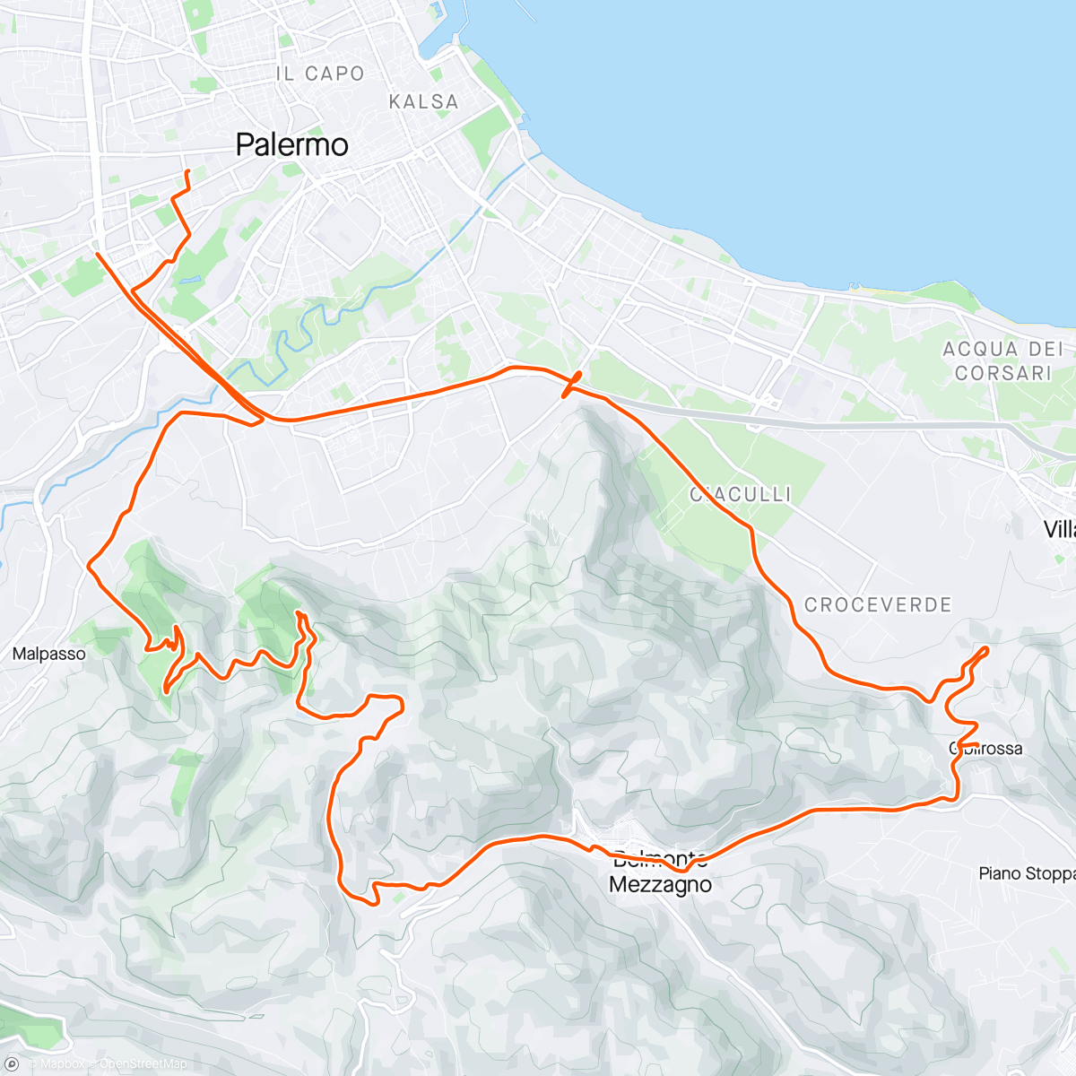 Map of the activity, Orecchiuta/Gibilrossa