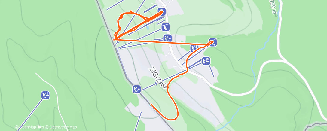 Map of the activity, Lunch Snowboard