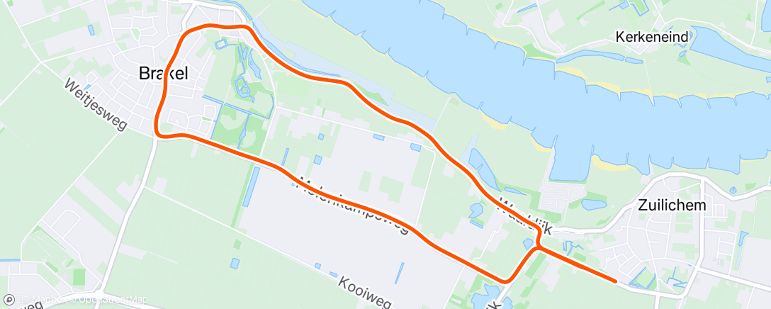 Map of the activity, Avondloop