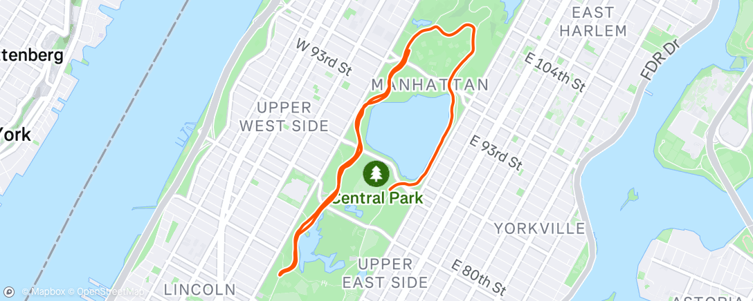 Map of the activity, Morning Run