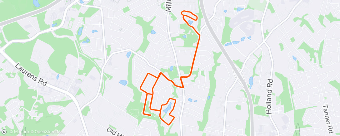 Map of the activity, Lunch Ride