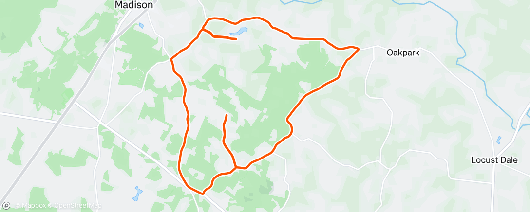Map of the activity, Afternoon Ride