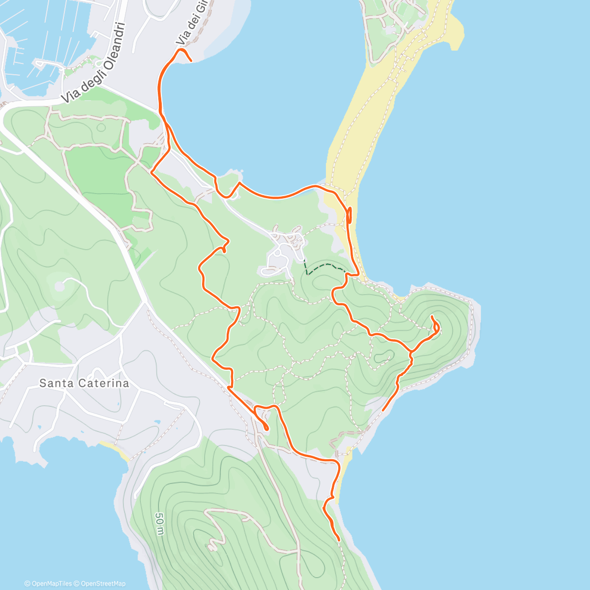 Map of the activity, Lunch Trail Run