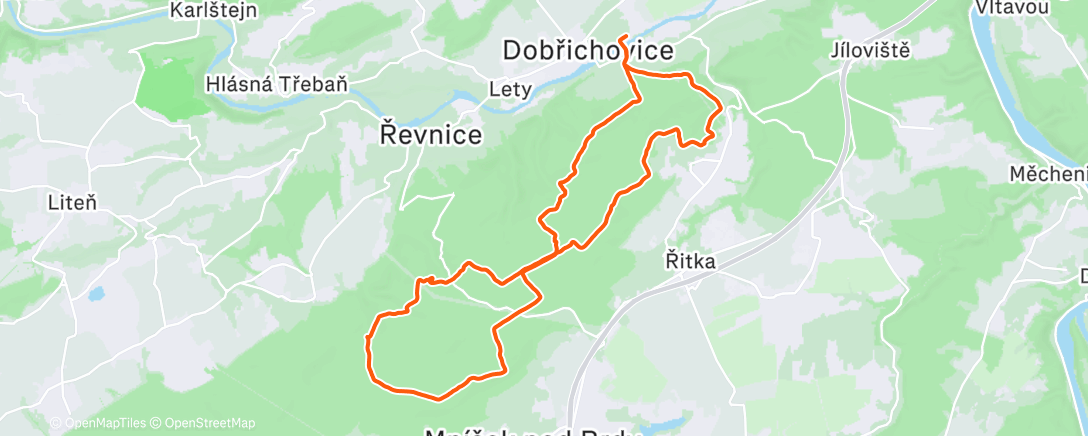 Map of the activity, le Vánoční Tour de Brdy 🎄