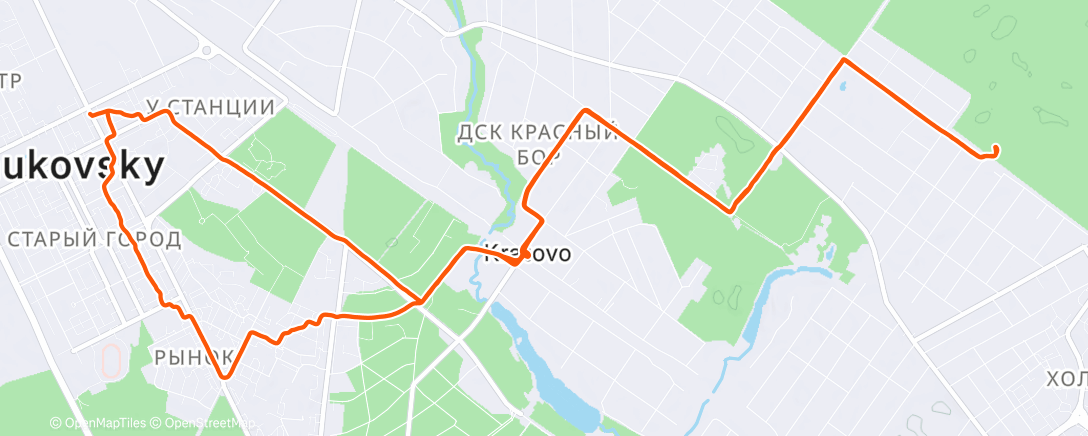 Map of the activity, Morning Ride