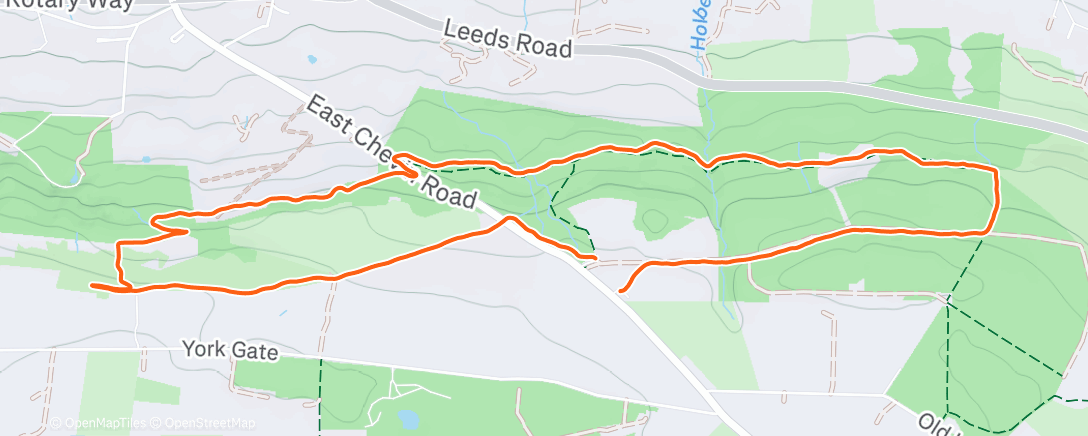 Map of the activity, Morning Hike