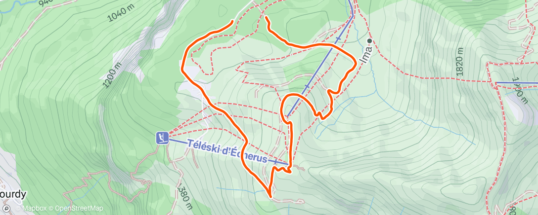 Map of the activity, Rando au Pertuiset