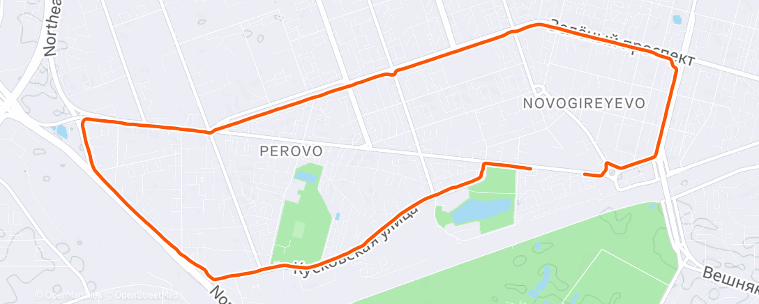 Mappa dell'attività Утренний забег