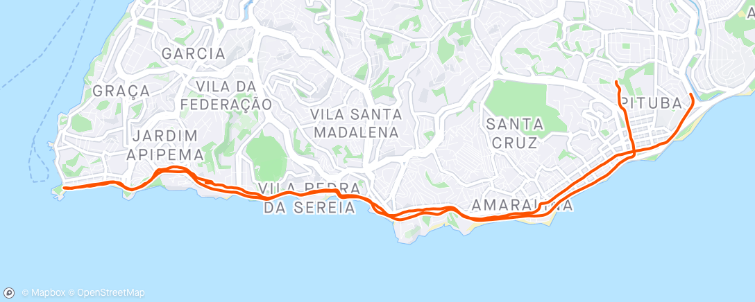 Map of the activity, Pedal para Philipe Mafra 🙏🙏🙏🙏