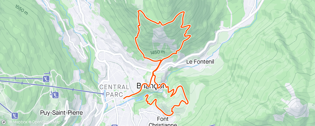 Mapa de la actividad, Championnat de France de montagne