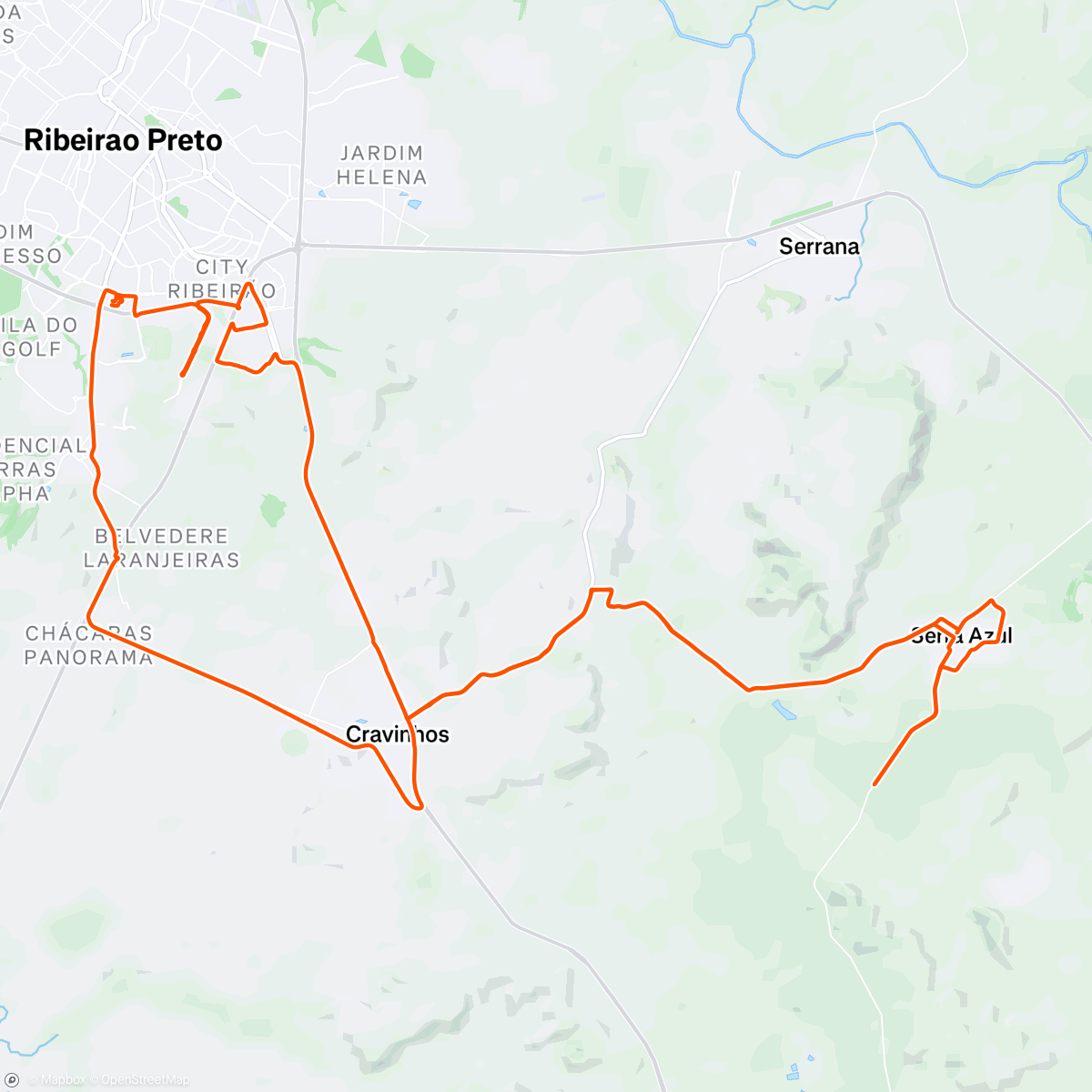 アクティビティ「Serra Azul e Koba」の地図