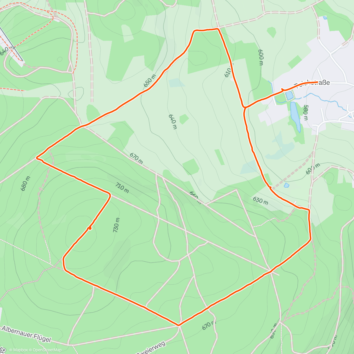 Map of the activity, Spaziergang am Nachmittag