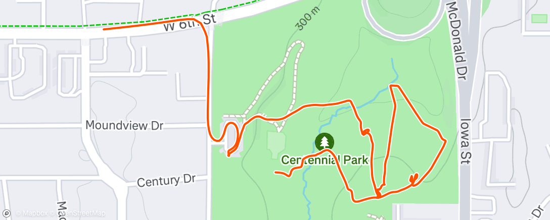 Map of the activity, Afternoon Walk