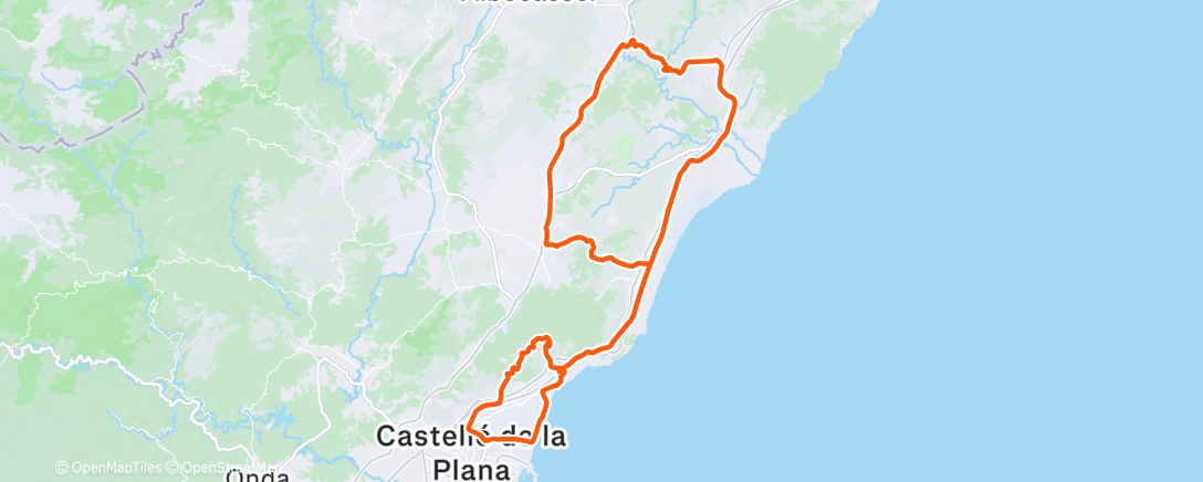 Map of the activity, Bicicleta por la mañana