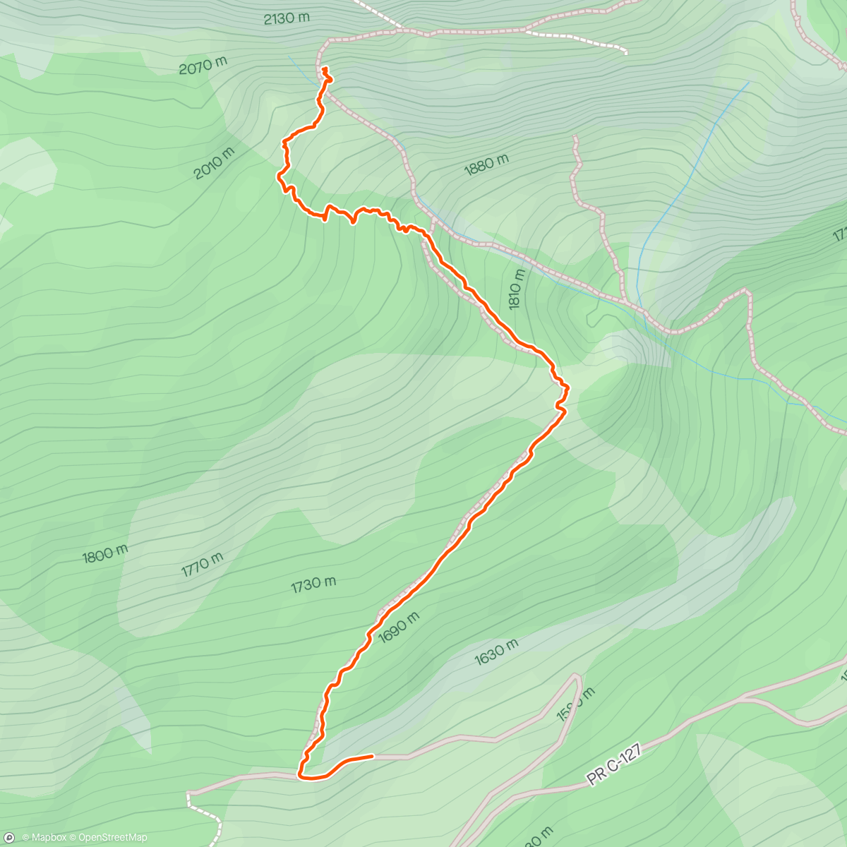 Map of the activity, Aproximació cara sud vies escalada Pedraforca