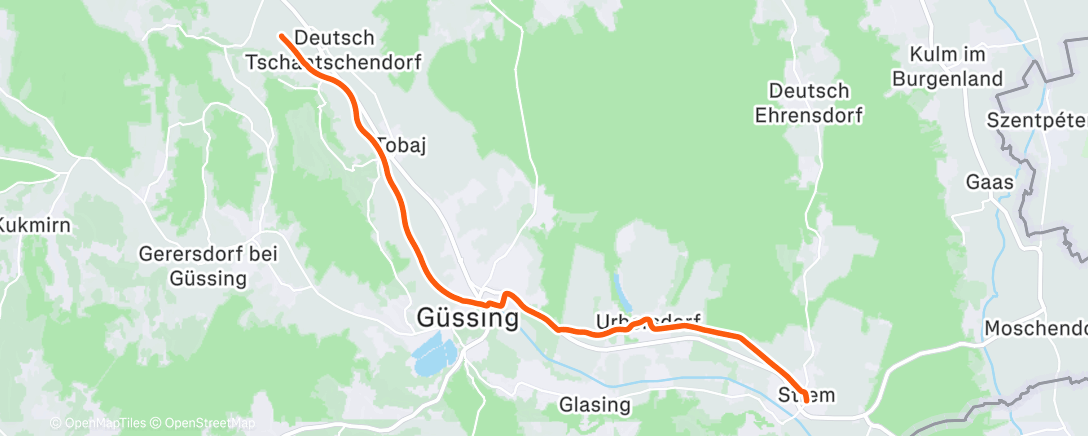 Map of the activity, Lunch Ride