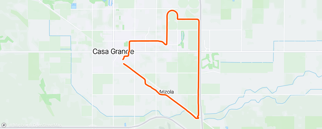 Map of the activity, CG gravel cotton ride