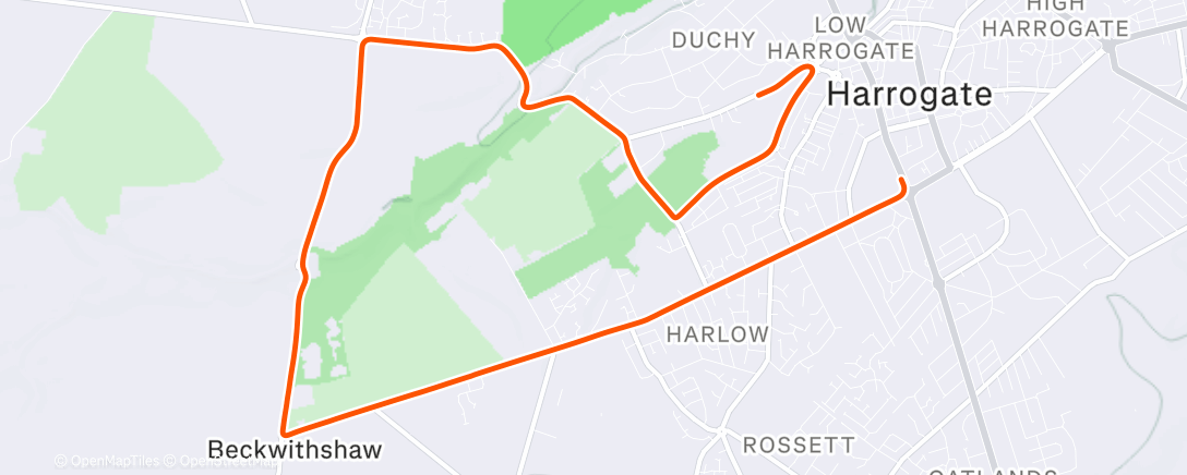 Карта физической активности (Zwift - Macro to Micro on 2019 Worlds Harrogate Circuit in Yorkshire)