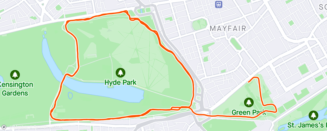 Map of the activity, Hyde Park Del II