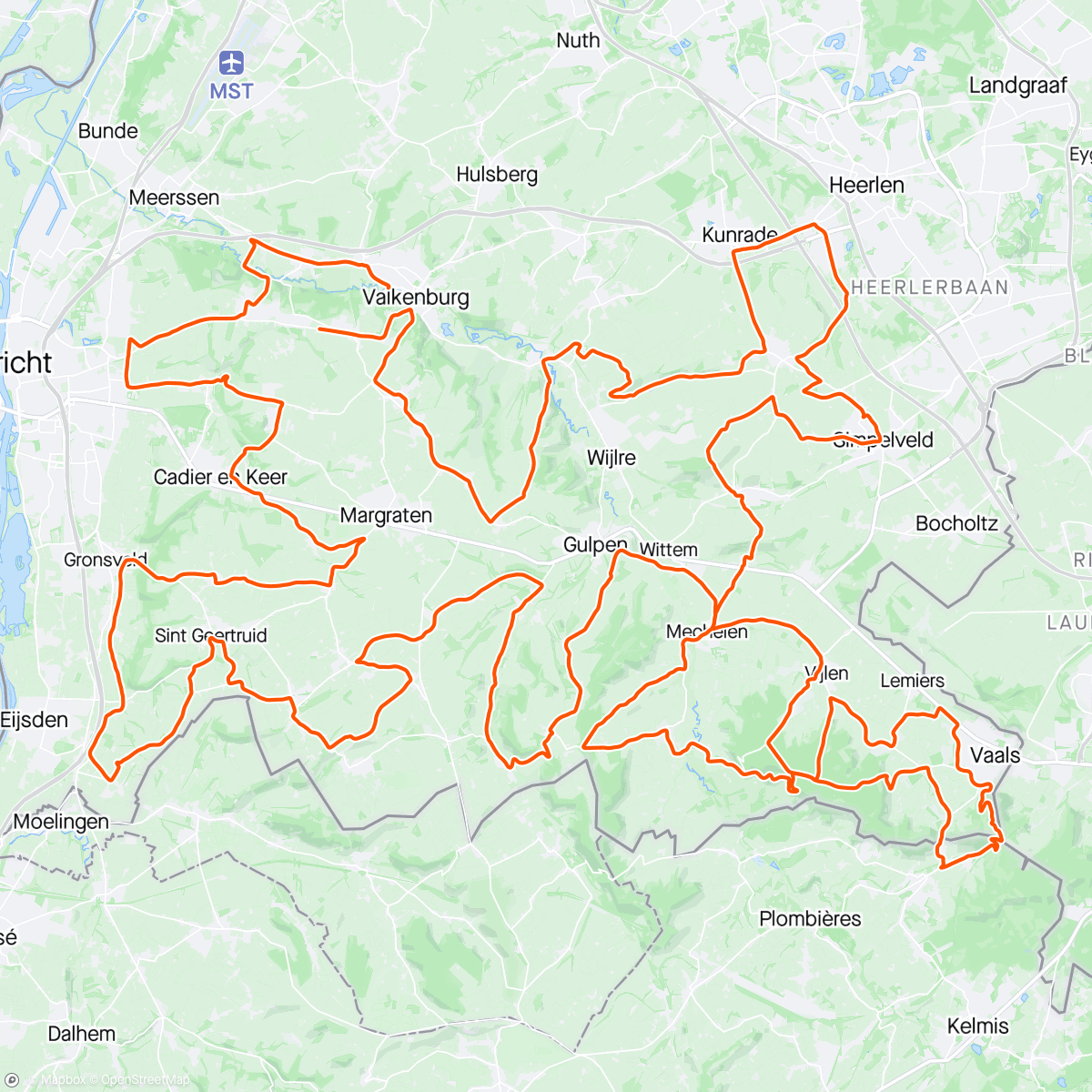 Map of the activity, Amstel Gold Race 😎☀️