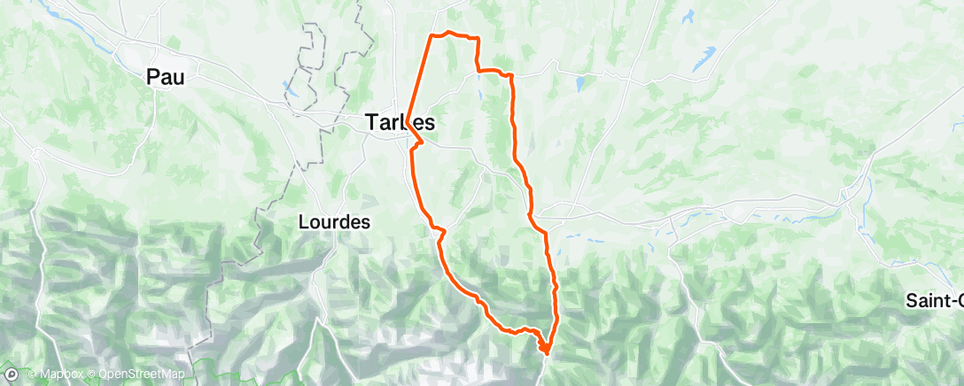 Map of the activity, Sortie vélo le midi