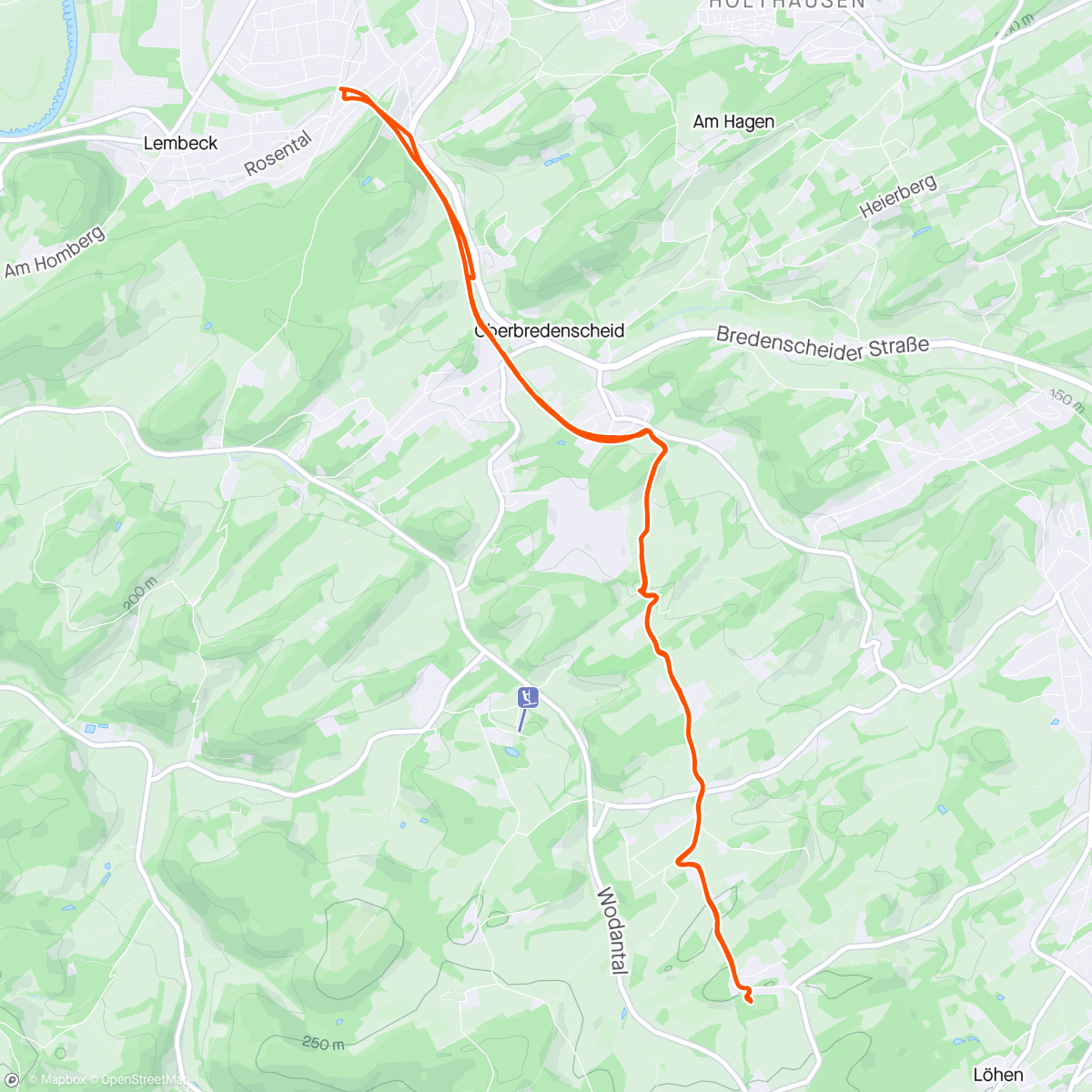 Map of the activity, Zum Bogenschießen und zurück.