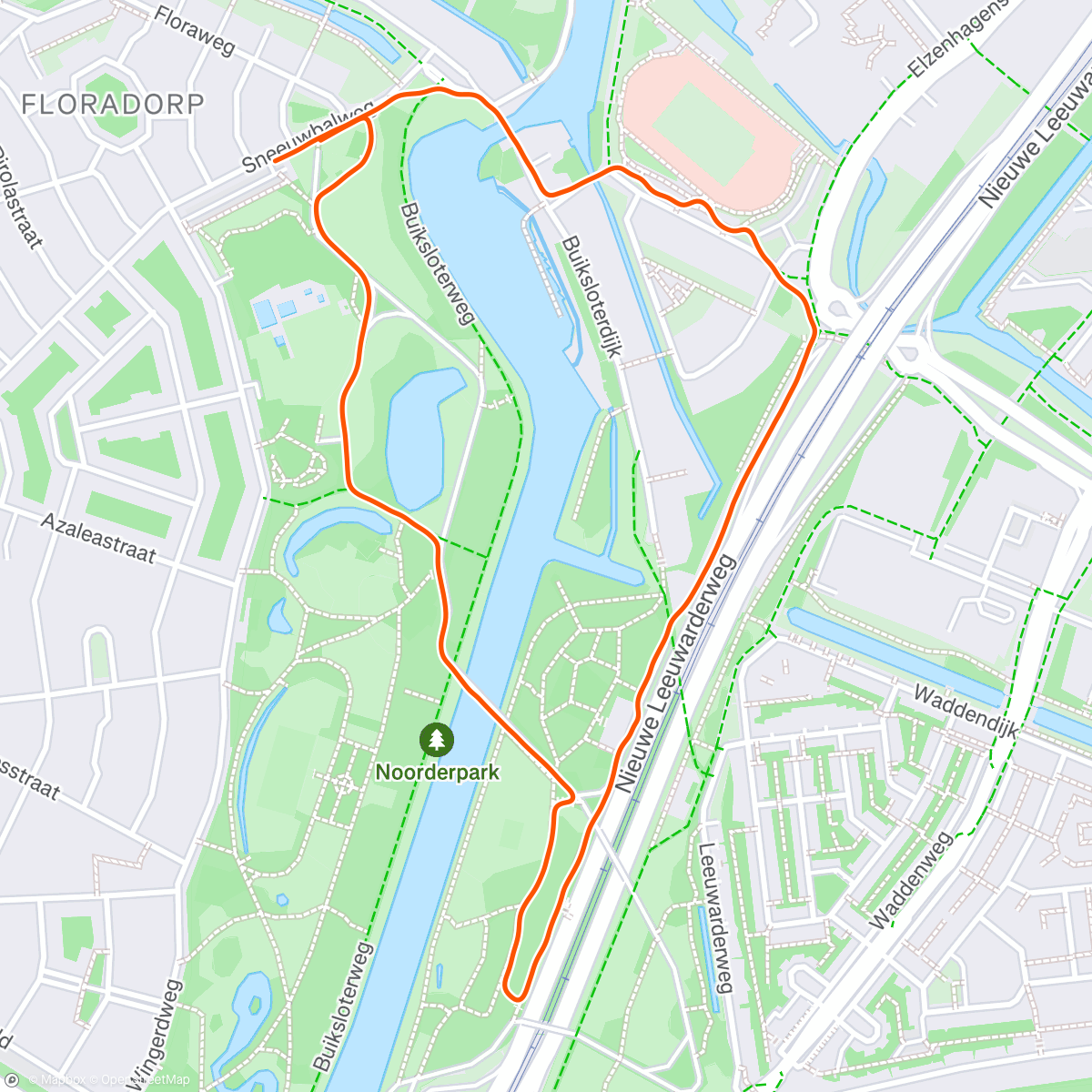 Карта физической активности (Kerstloop met H)