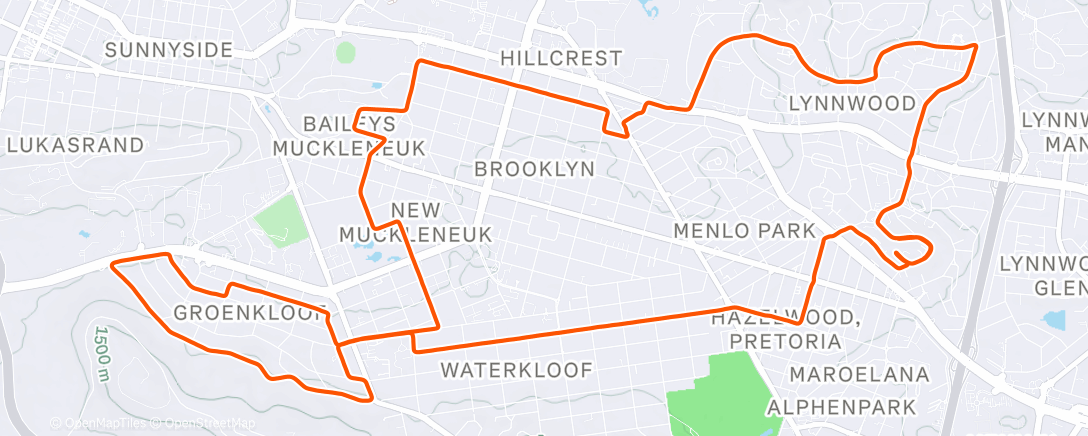 Peta aktivitas, Morning Run