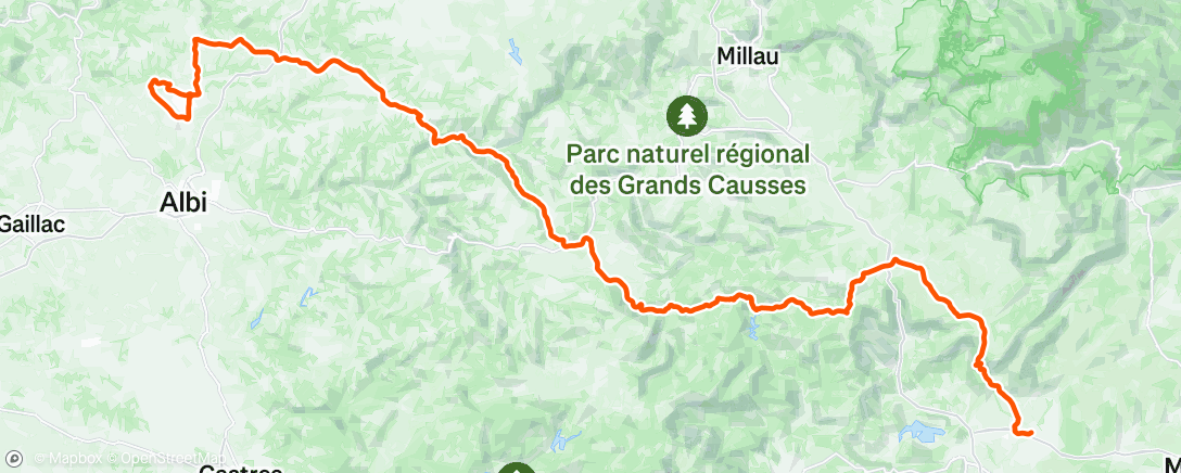 Map of the activity, Route d‘Occitanie🇫🇷 - stage 2