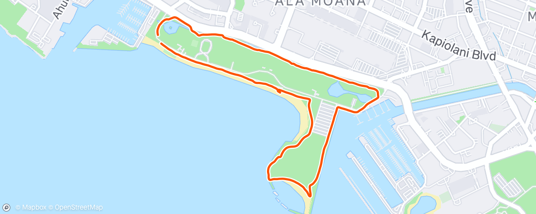 Map of the activity, Run + sprints