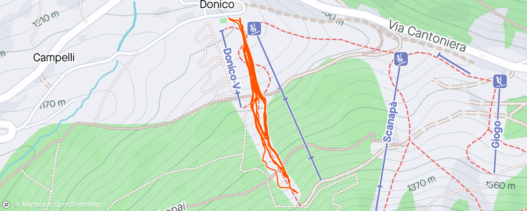 Mapa da atividade, Trail running mattutino