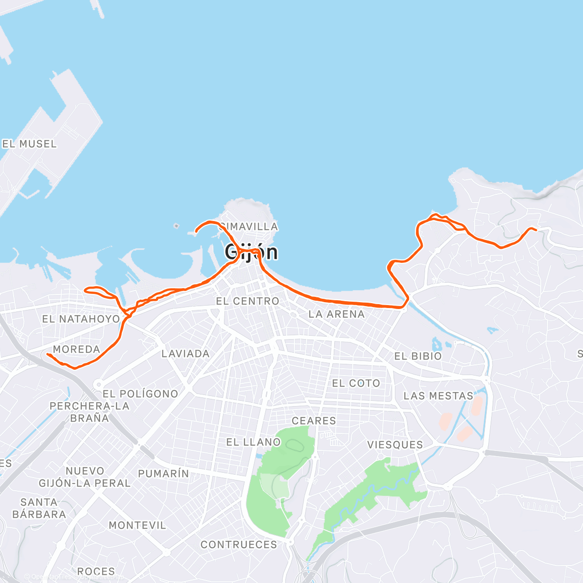 Map of the activity, Día 10 aguantando a Neri